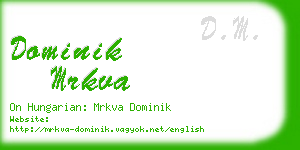 dominik mrkva business card